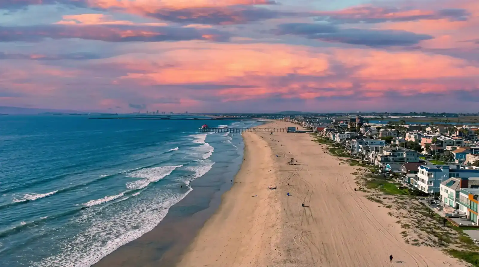 Huntington Beach coastline — area photograph, not the Northridge property