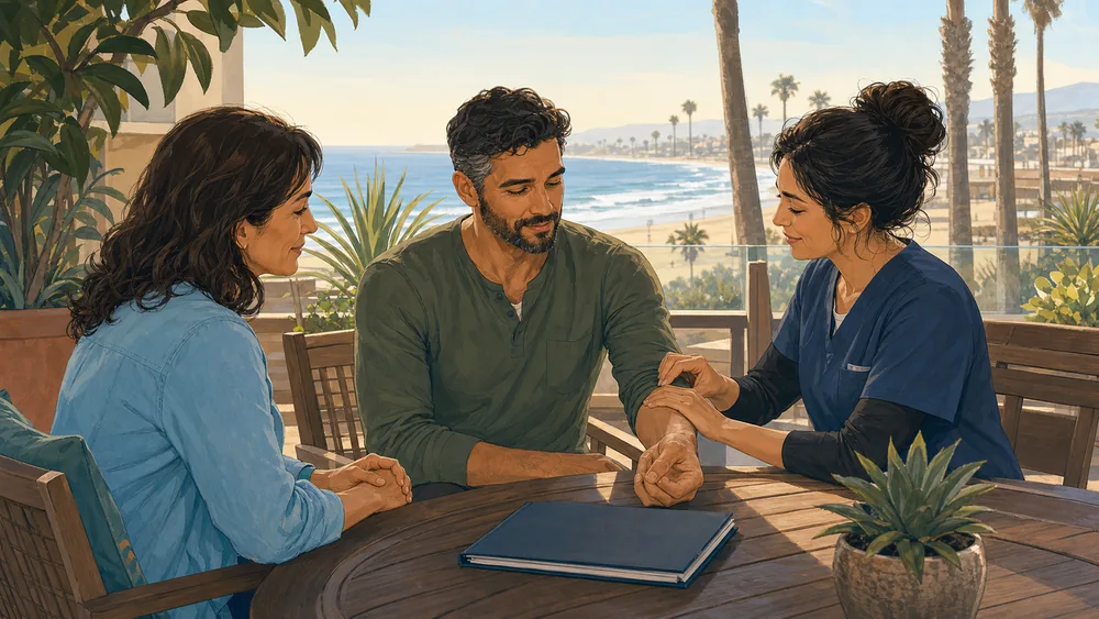 A composed Huntington Beach detox monitoring conversation