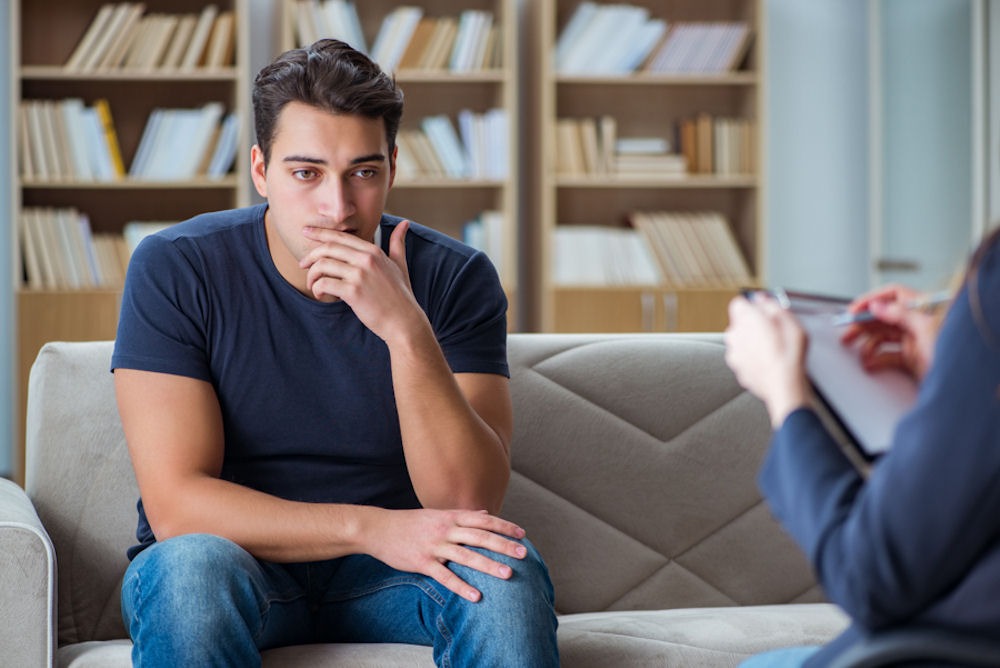 individual therapy session for substance use or anxiety concerns