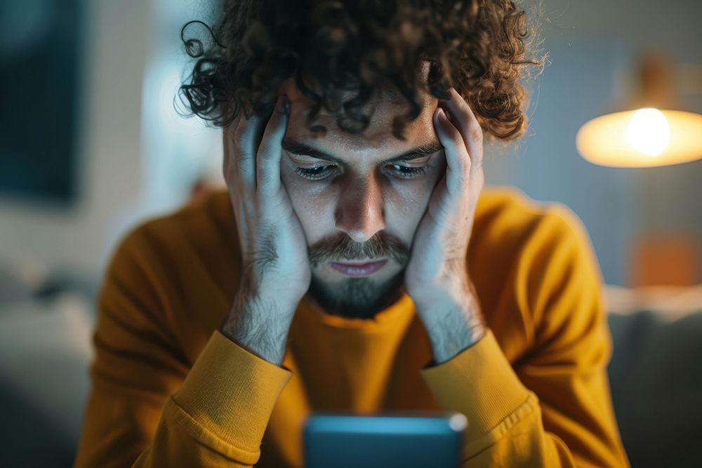 a man experiencing alcohol withdrawal
