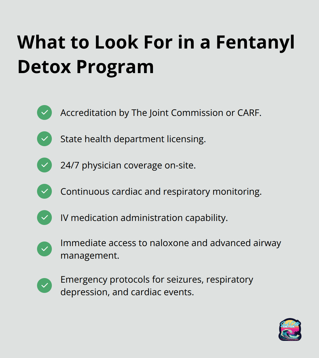 Essential safety and quality criteria for choosing a fentanyl detox in the U.S. - fentanyl detox near me